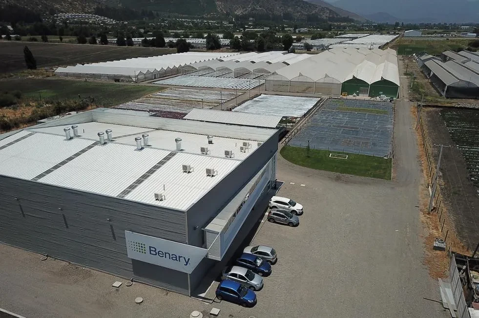 Der neue Standort von oben Benarys neuer Produktionsstandort in Chile von oben fotografiert
